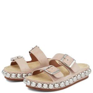 ALAÏA Bombe embellished suede slides REG..$ 1,090 Pink 11